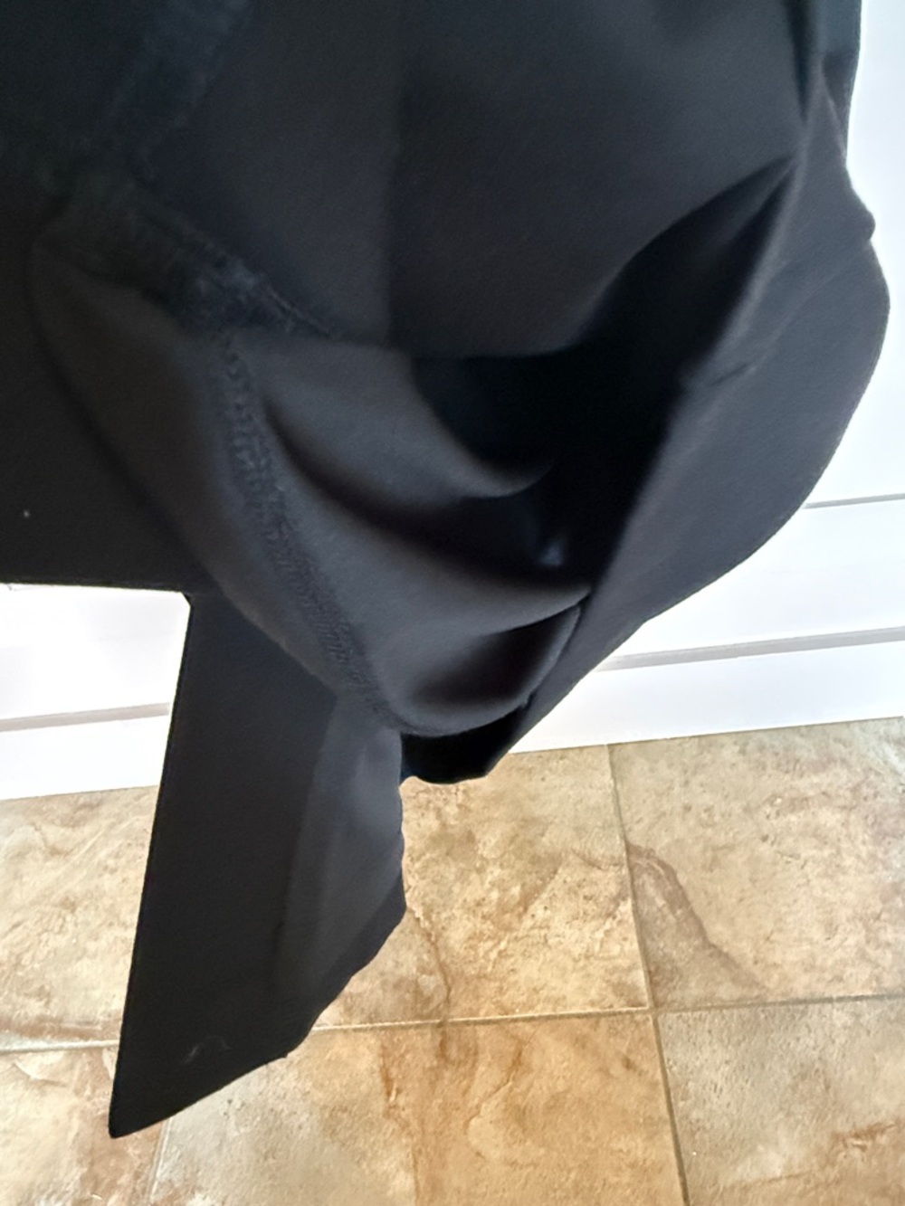 Boden Black Sheath Dress with Polka Mesh Sleeves (8R) - Picture 8 of 8